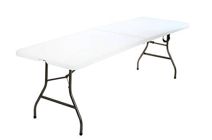 Rectangular table fold in half 8 ft long